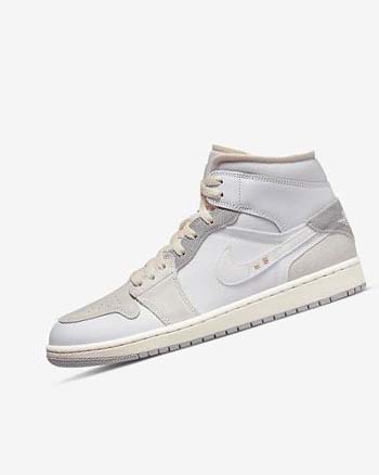 Nike Air Jordan 1 Mid SE Craft Blancos Grises | MX 3215